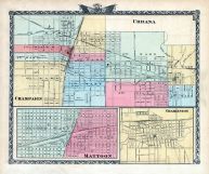 Champaign, Urbana, Mattoon, Charleston, Illinois State Atlas 1876